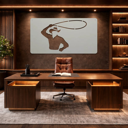 Lasso Cowboy Metal Wall Art