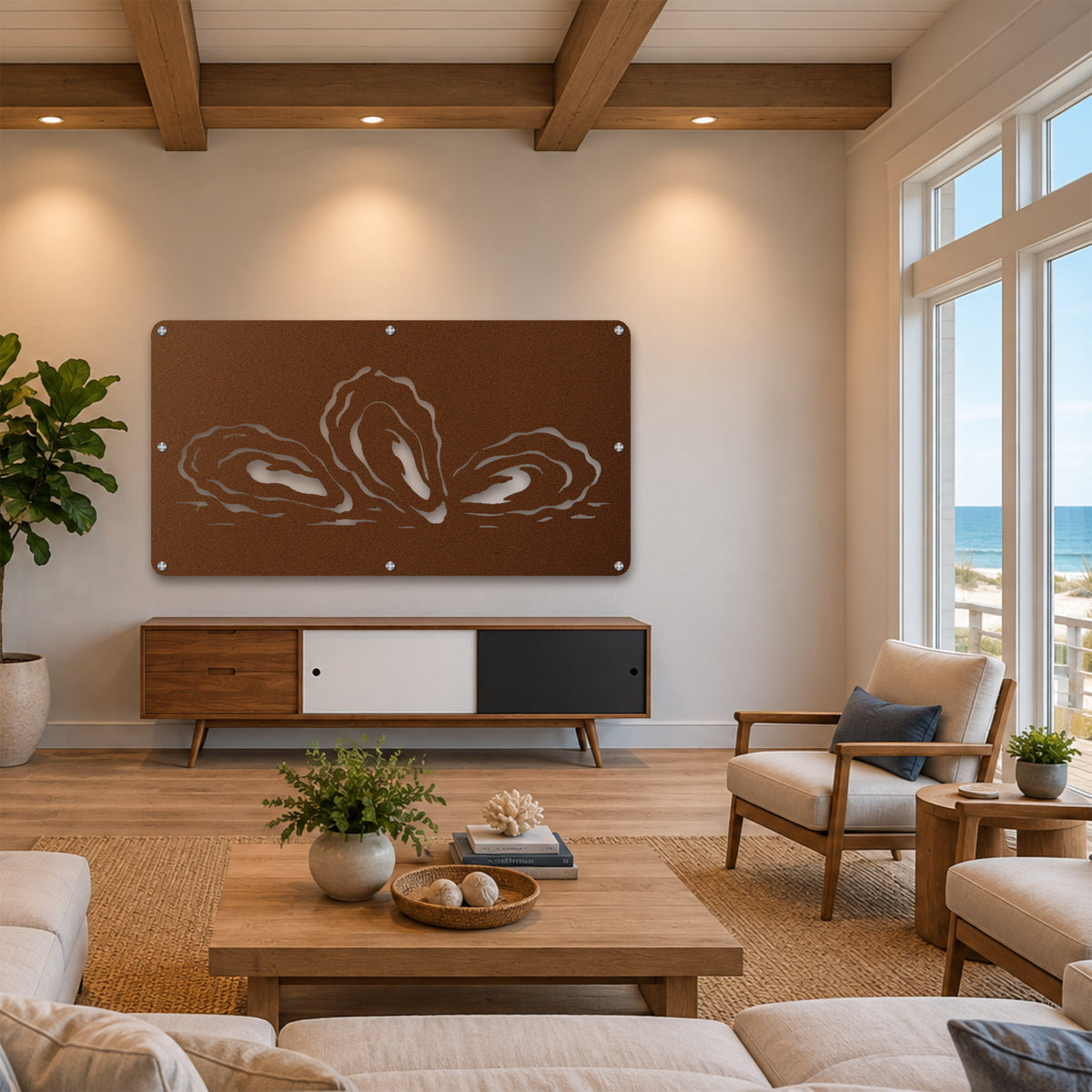 Oyster Reef Metal Wall Art