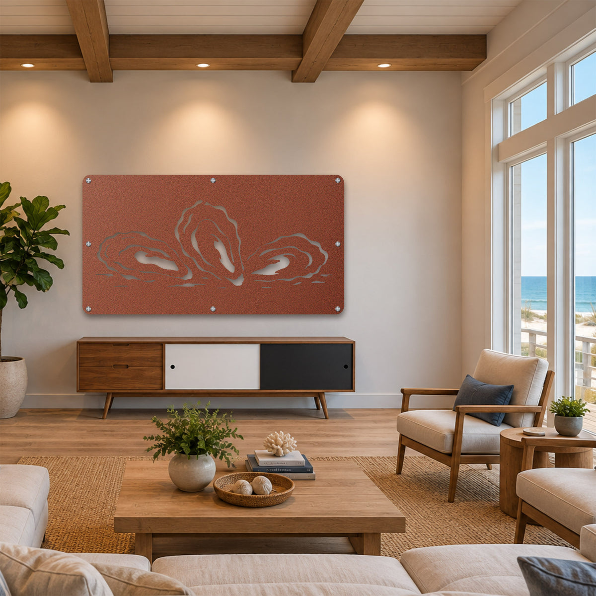 Oyster Reef Metal Wall Art