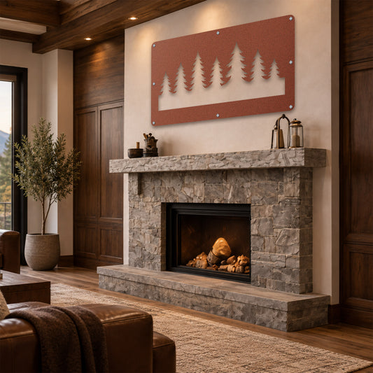 Pine Horizon Metal Wall Art