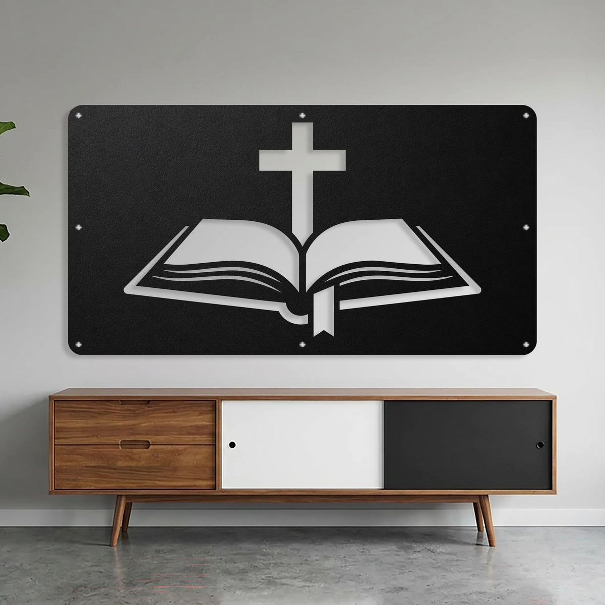 Open Bible Metal Wall Art