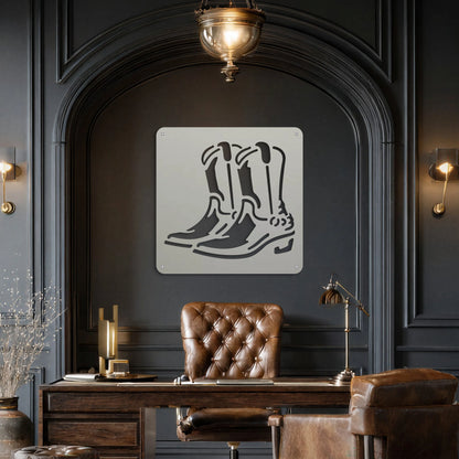 Western Boot Metal Wall Art